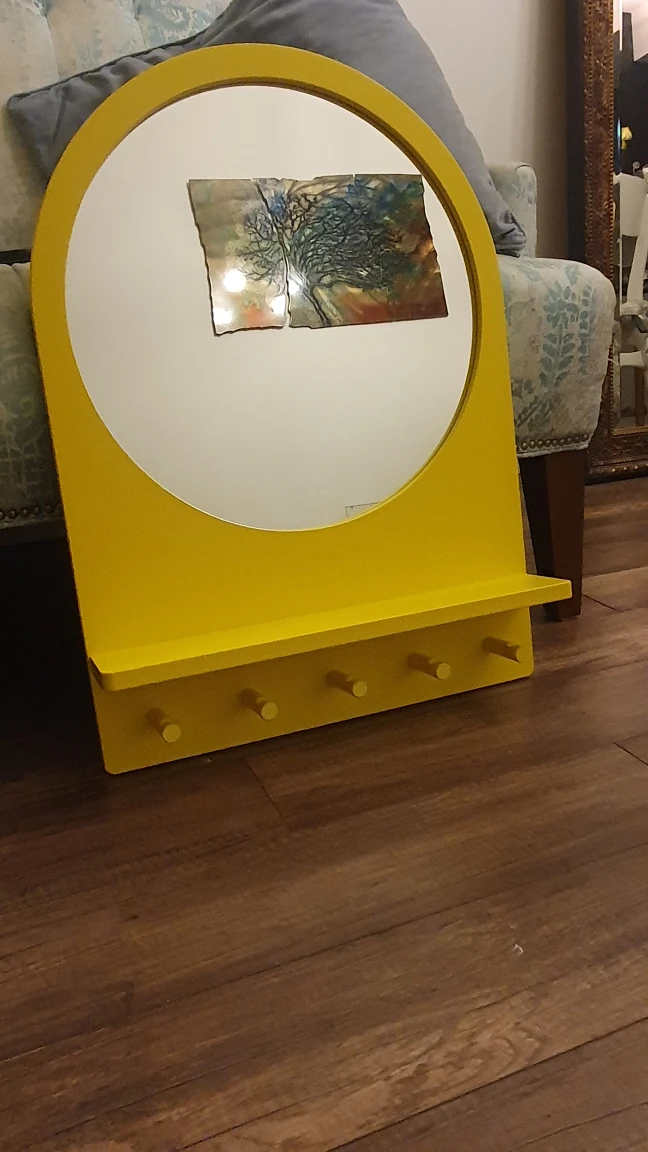 ikea hallway mirror with shelf and hooks - photo 4