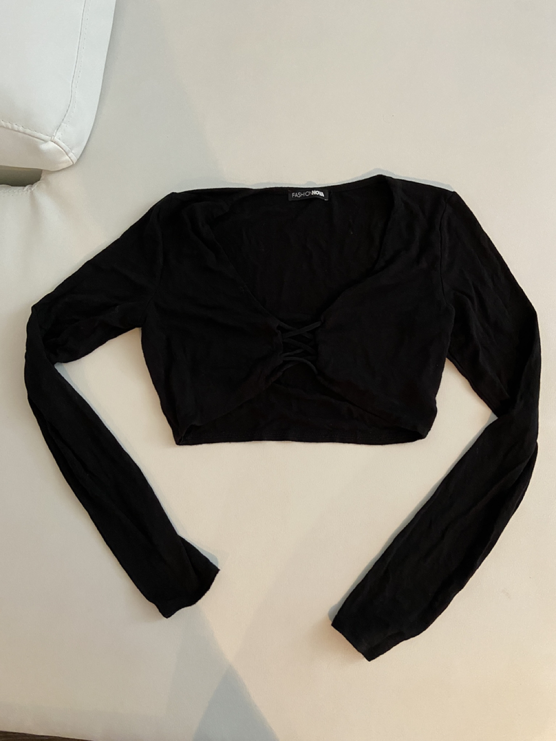Black crop top thumbnail