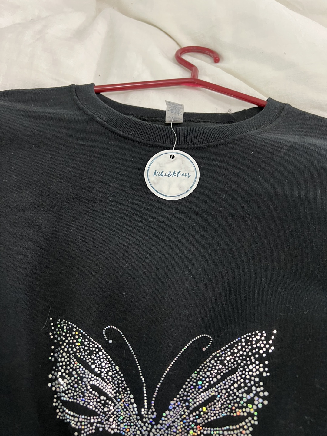 Beautiful, oversize crystal butterfly sweatshirt - photo 2