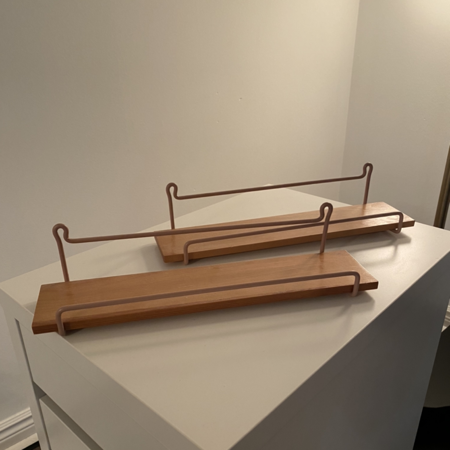 Small Wood & Metal Wall Shelves