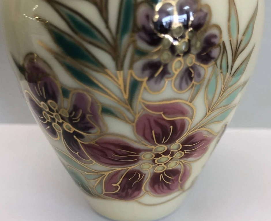 Vintage Signed and Numbered Zsolnay Handpainted Vase image indicator(4)