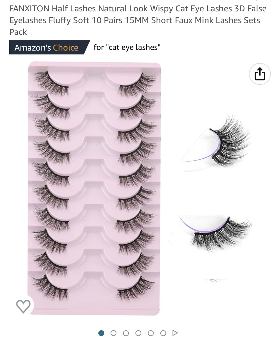 Cat Eyelashes Set - Natural Look Handmade x2
