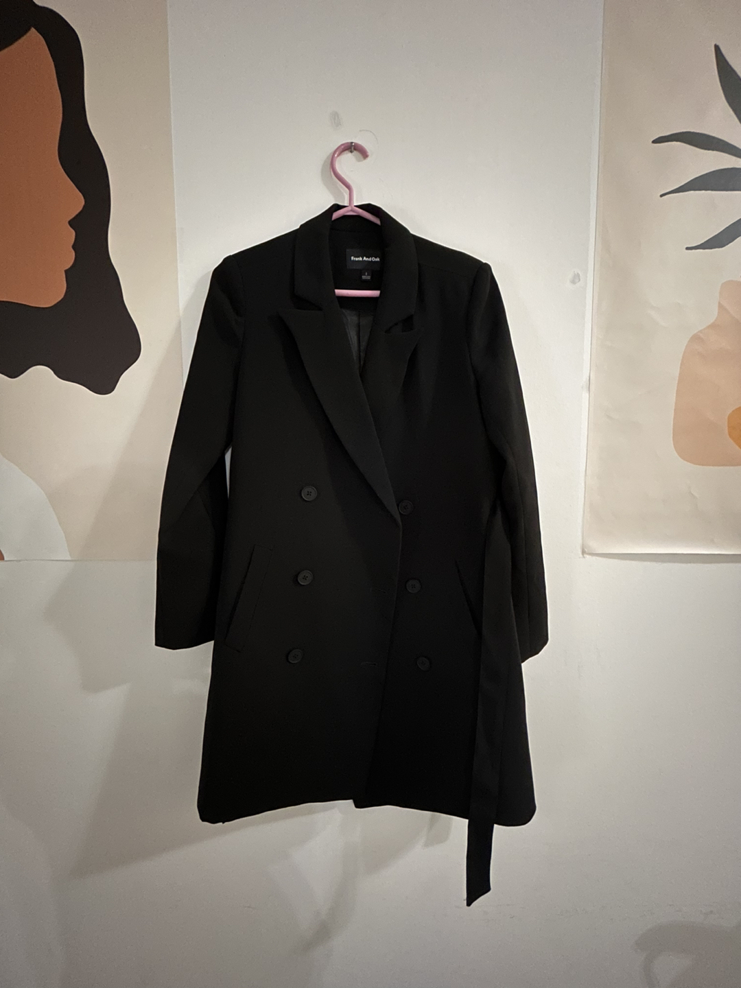 Frank and Oak black coat