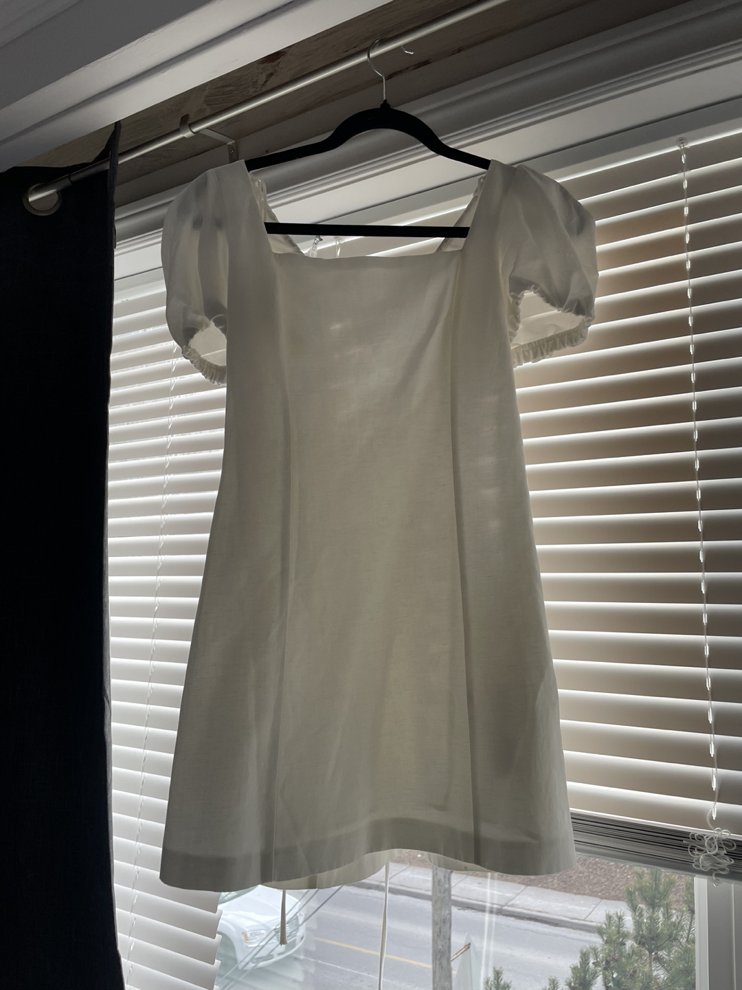 Zara Linen Puff Sleeve Dress - Size S - photo 3