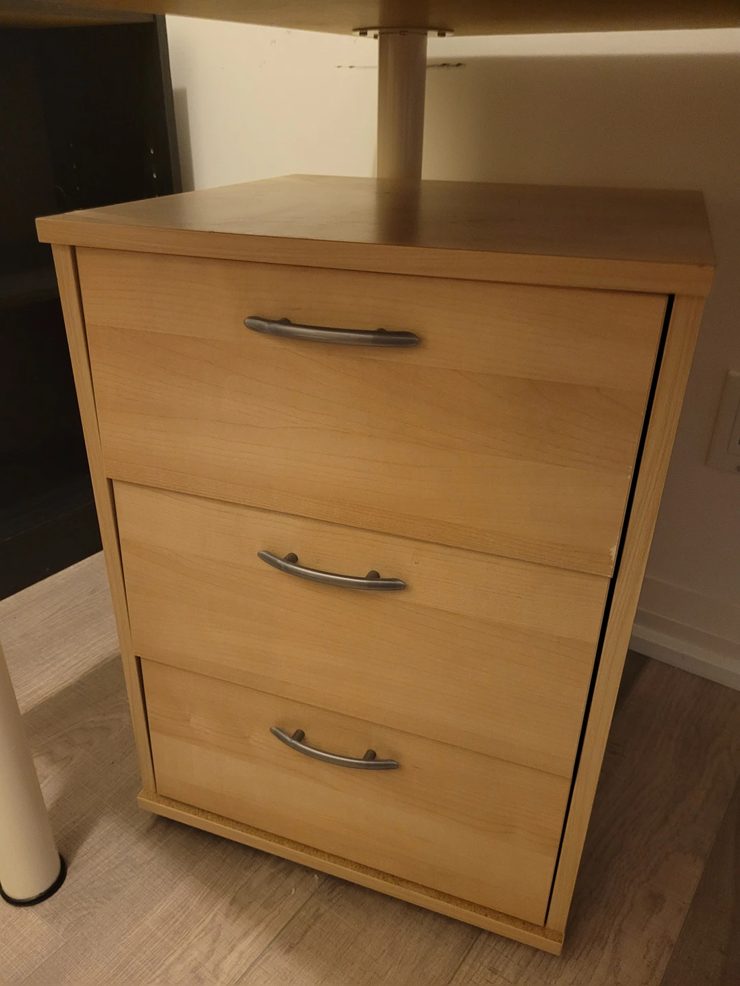 wood night table / 3 drawer organzier - photo 4