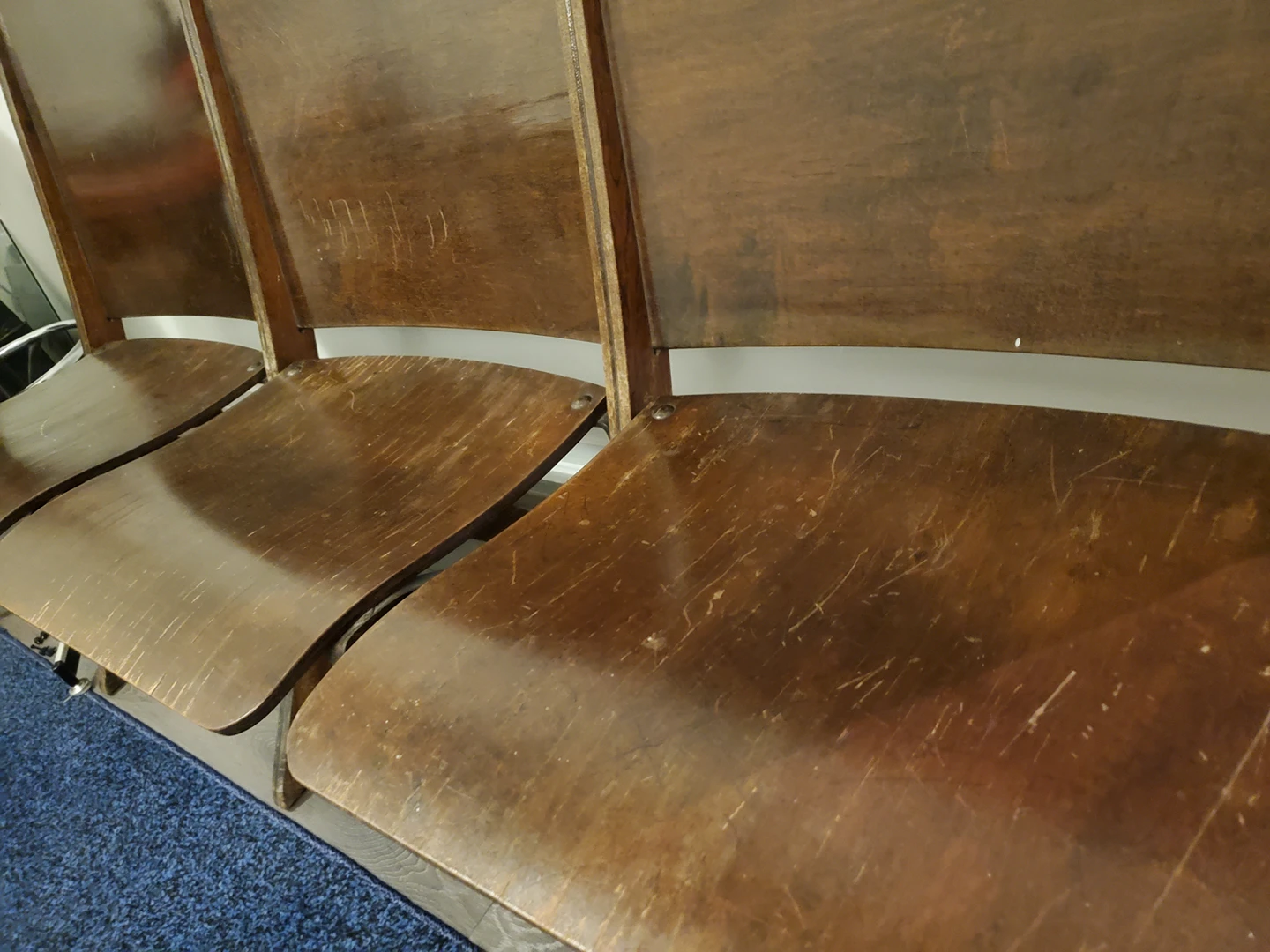 Vintage real wood bench - photo 2
