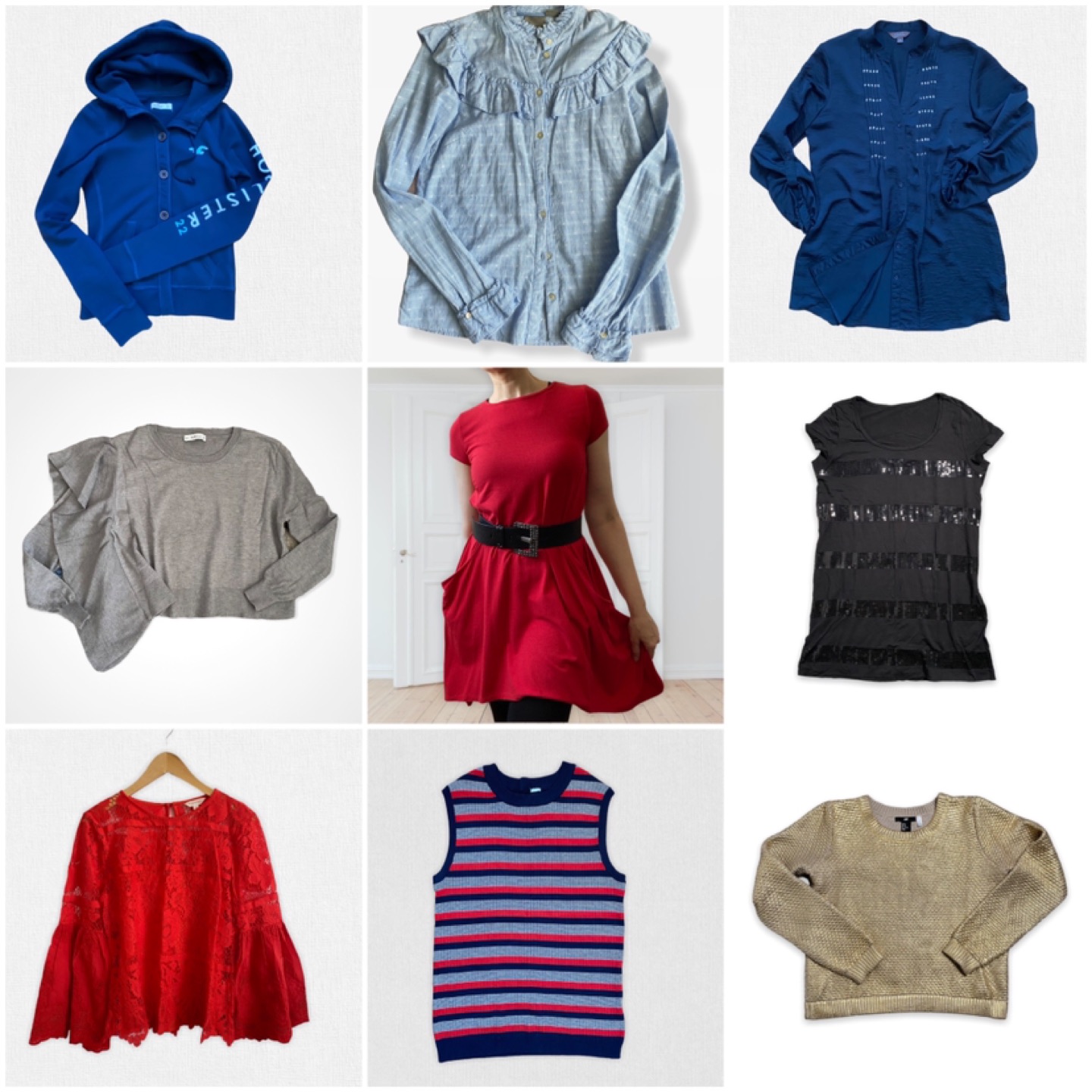 Bundle of 9 ladies tops size XS S thumbnail