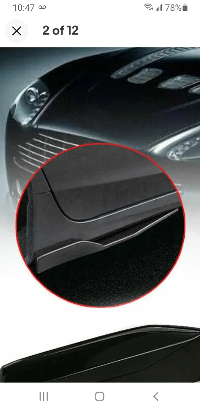 Universal side skirt diffuser black thumbnail