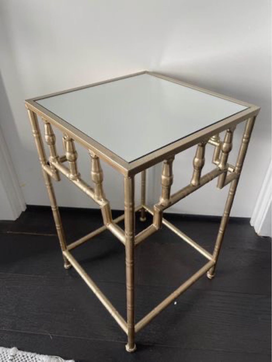 Gold Bamboo Side Table