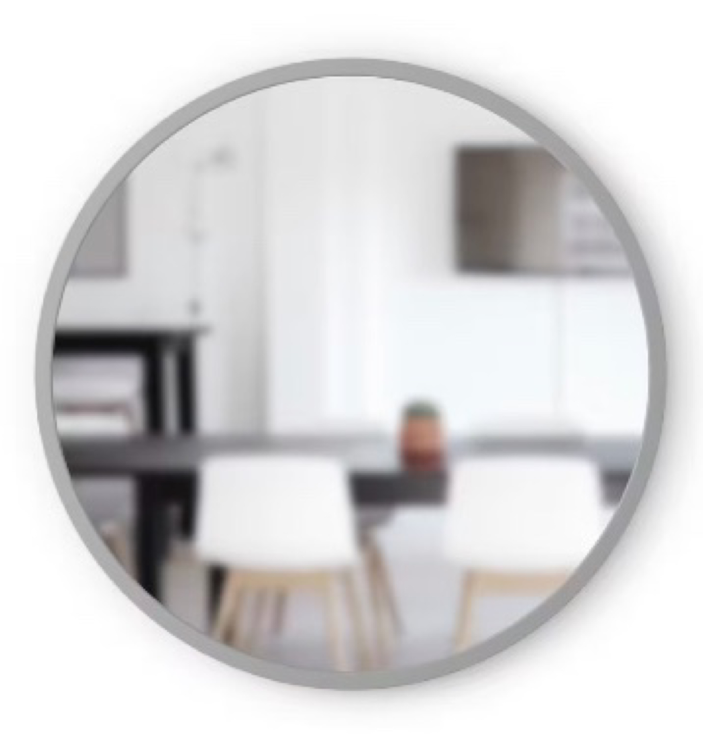 Umbra Grey 24" Hub Round Mirror thumbnail