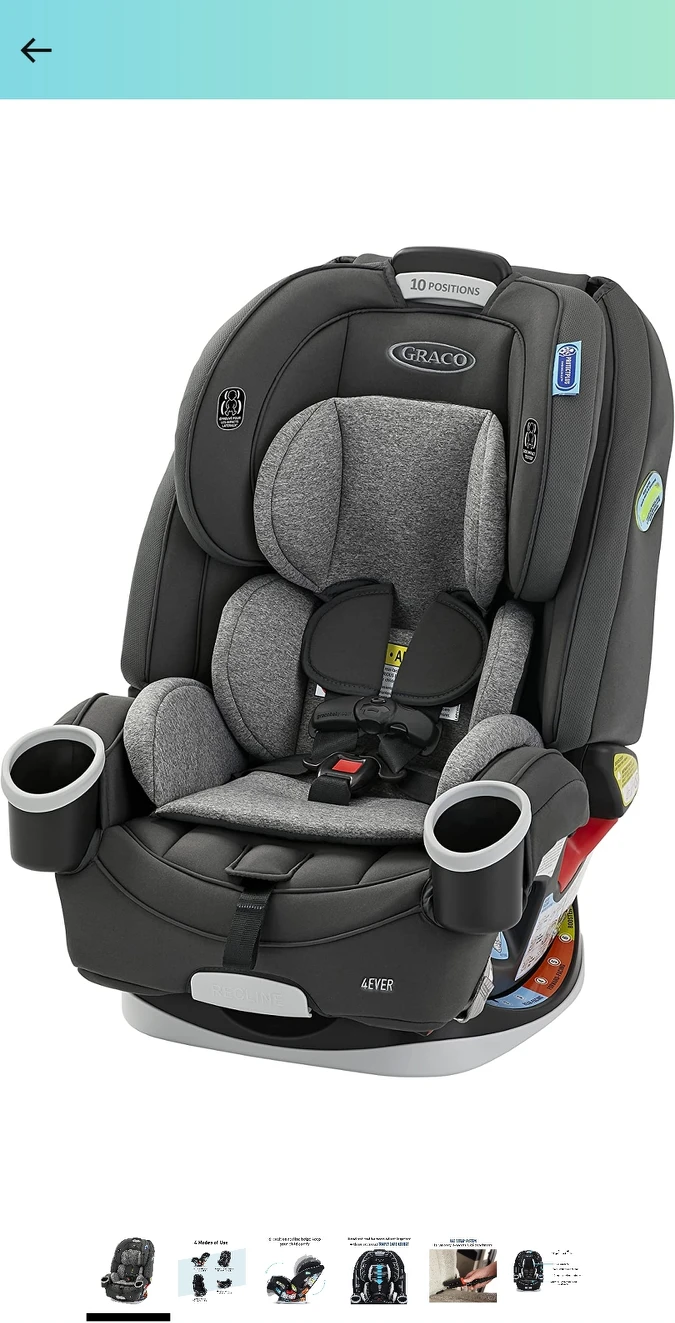 Graco All In One Car Seat, 4Ever 4-in-1 Car Seat, Convertible