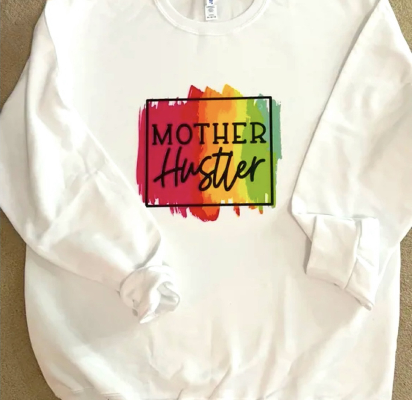 Plus size mother, hustler, crewneck sweatshirt