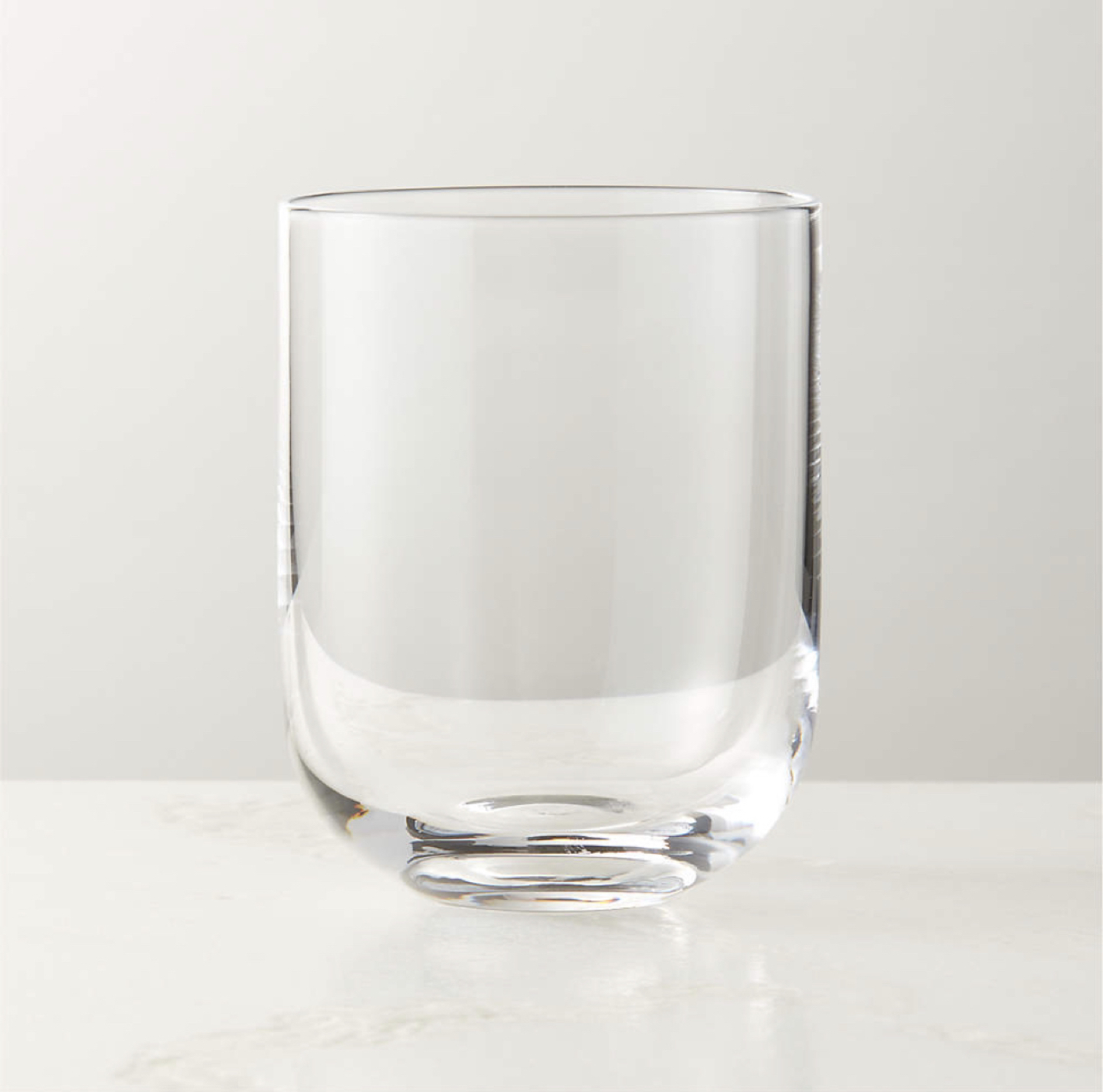CB2 Pina Double Old-Fashion Clear Glass Cups - 12.5 oz