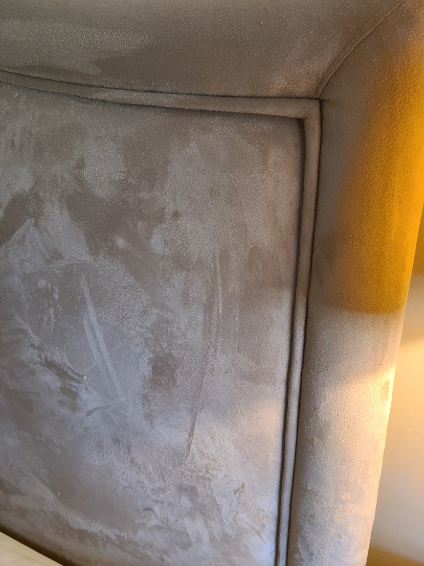 Moving Sale- URGENT KING Size Ultra Suede bed frame - photo 3