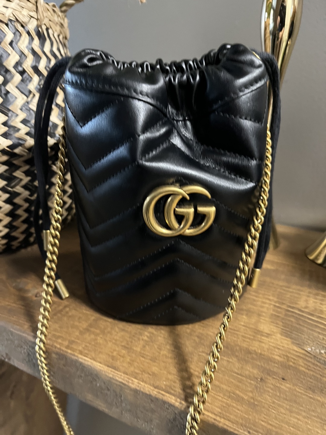 Authentic Gucci GG Marmont Bucket Bag thumbnail