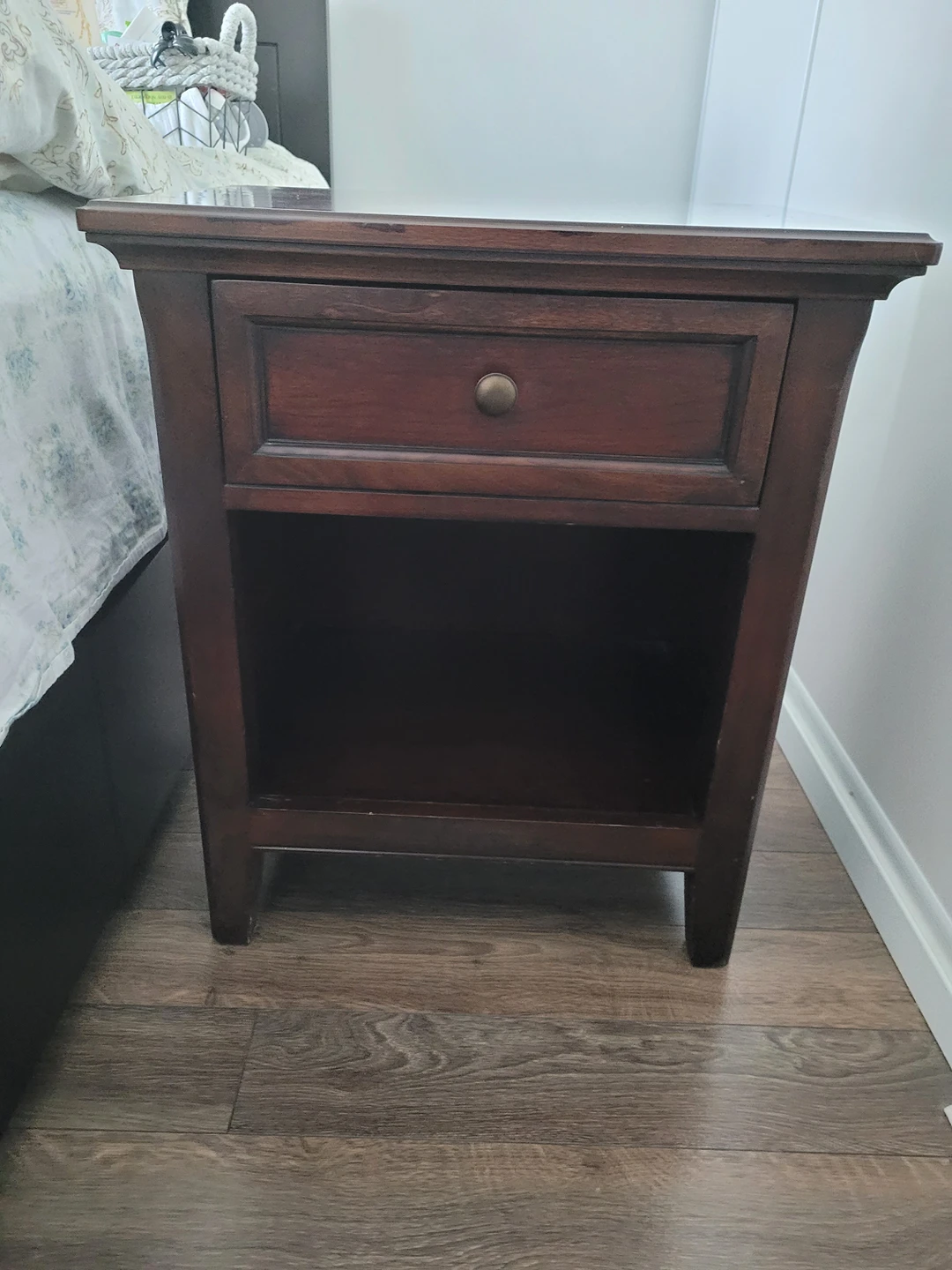 Set of 2 Solid Wood Bed Night End tables priced for quick sale thumbnail