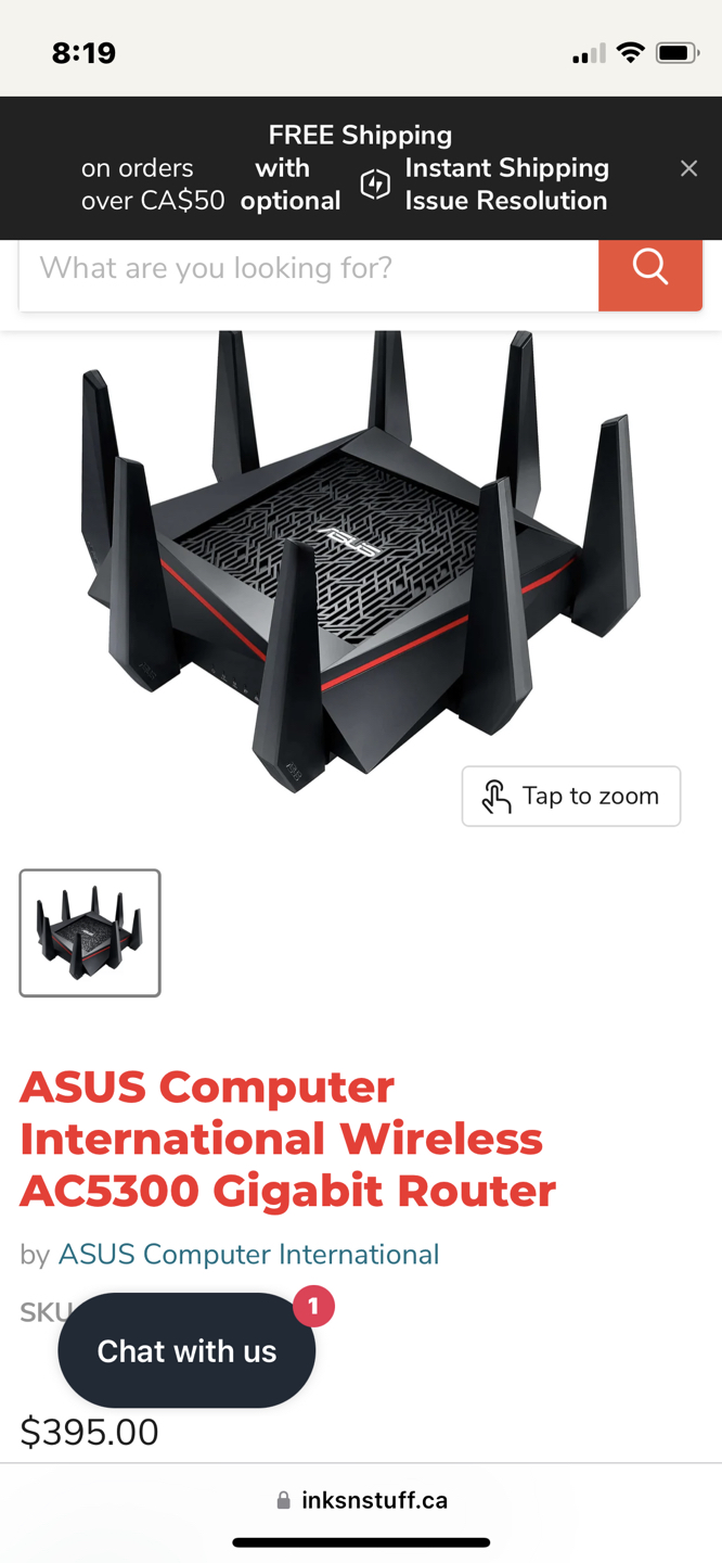 Used Asus ROG Rapture Tri-Band Faming Router GT-AC5300 thumbnail
