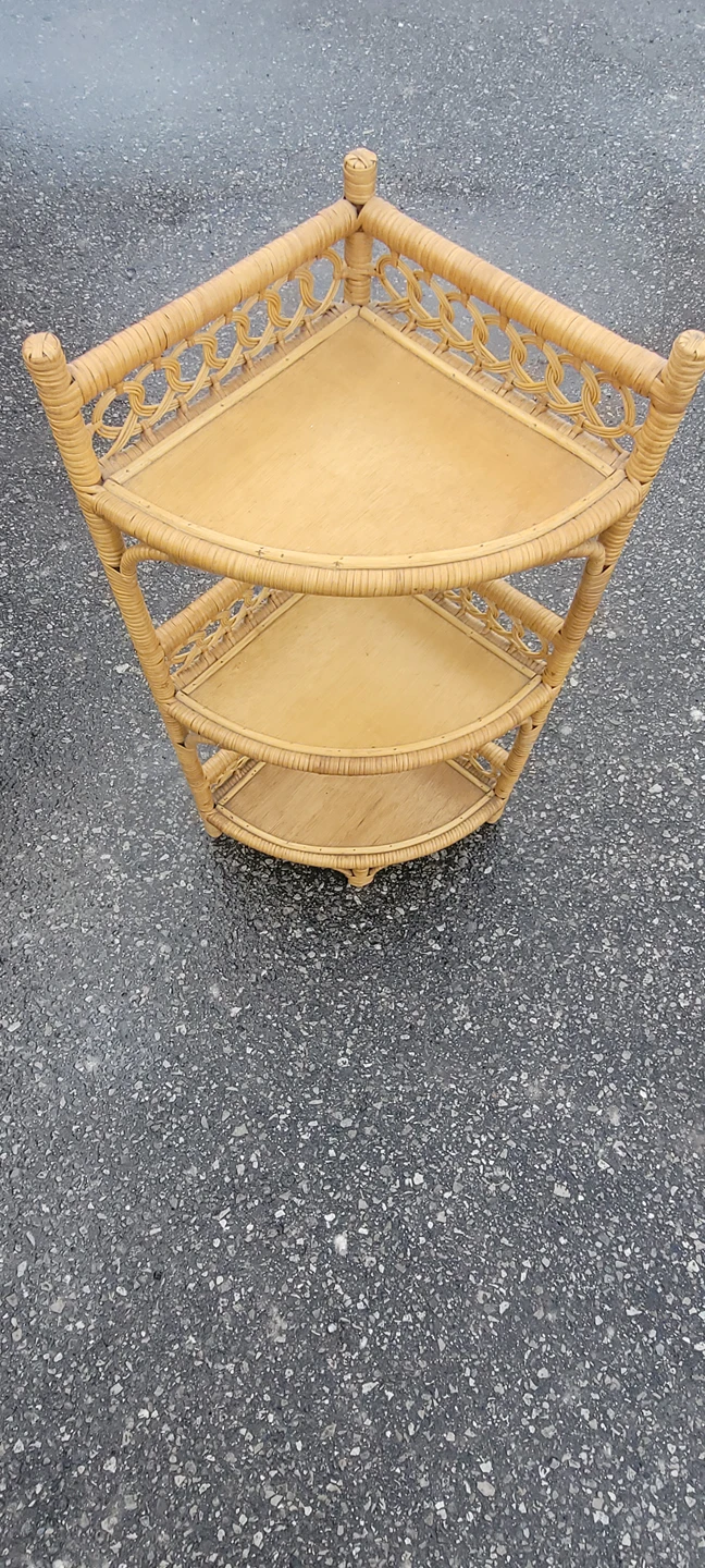 3 tier natural wicker shelf thumbnail