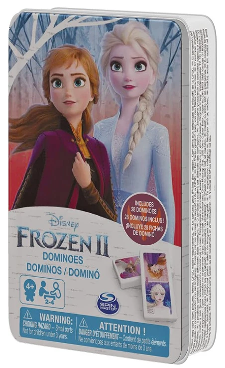 Frozen II Dominoes in storage tin 28 pieces image indicator(3)