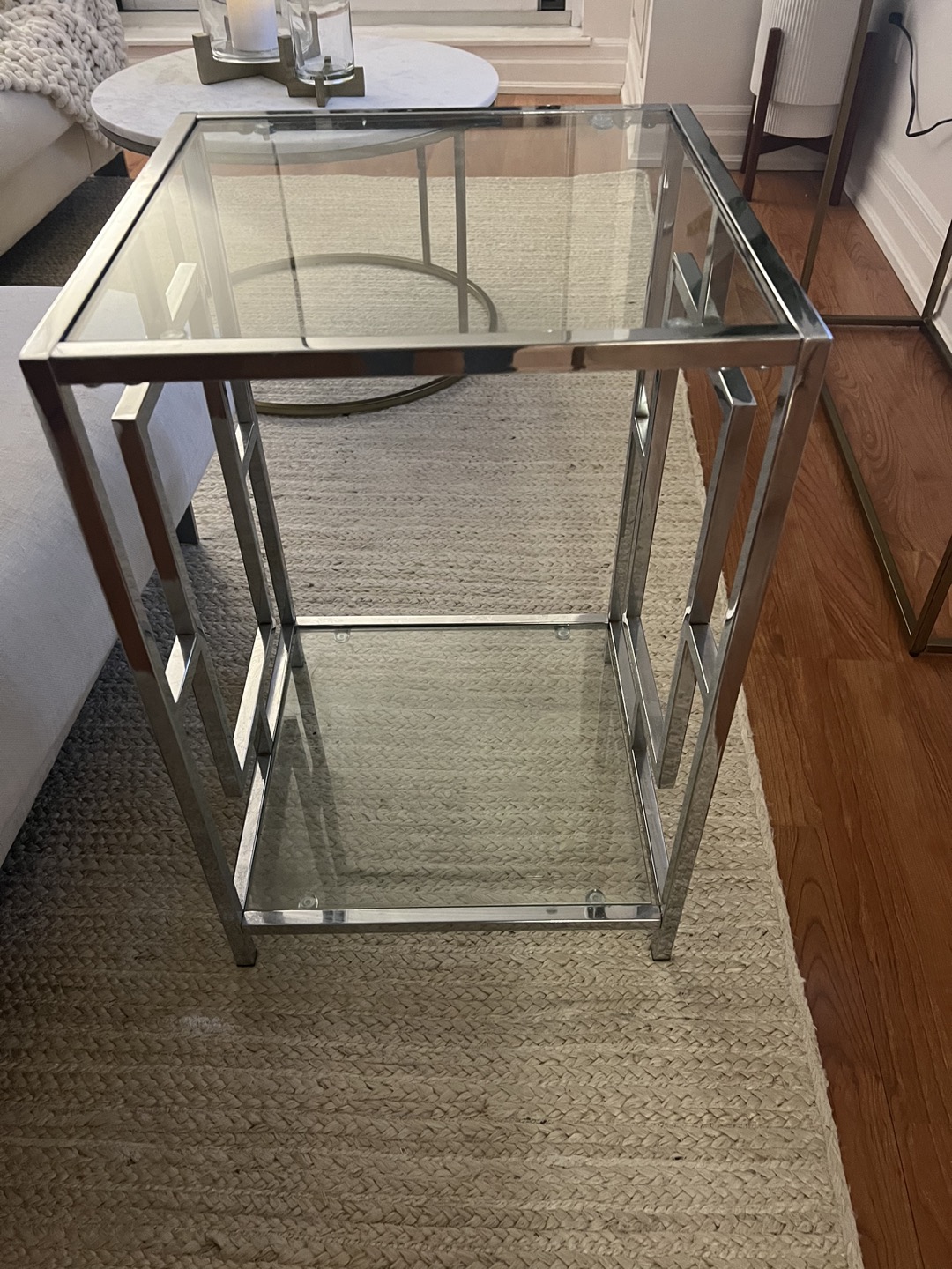 Glass/Chrome side table