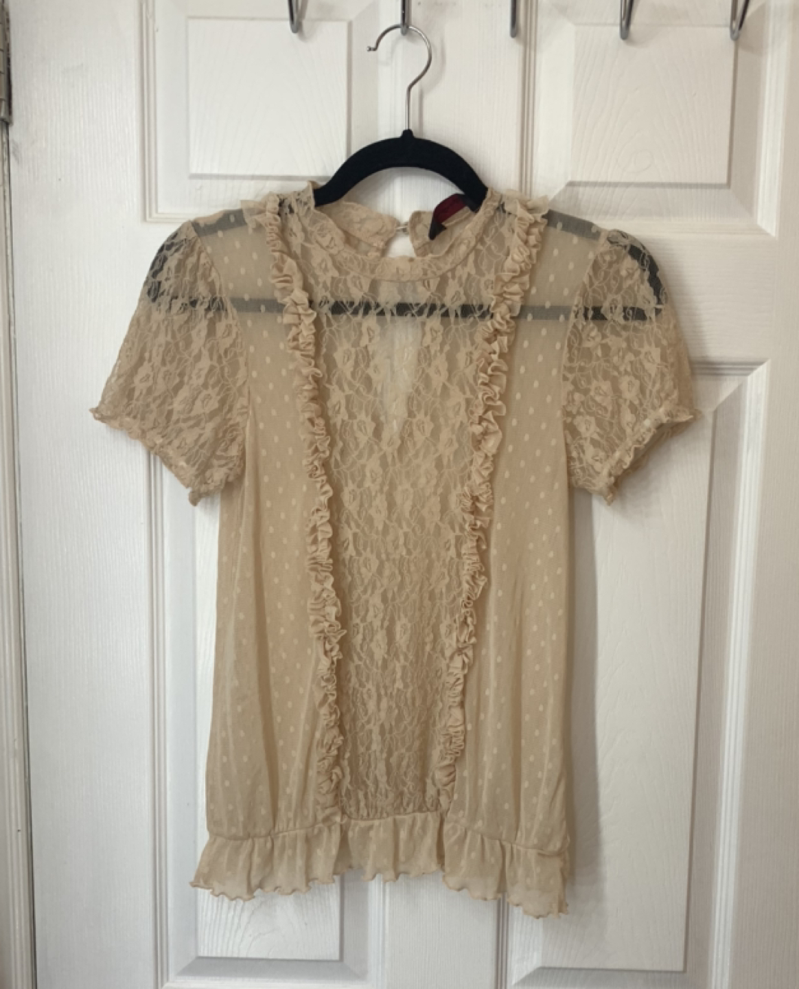 Vintage Nude Lace Top