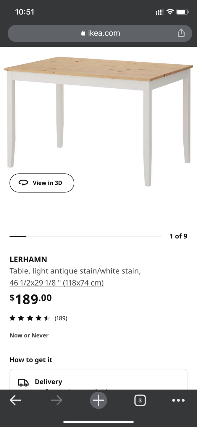 Ikea LERHAMN table - photo 2