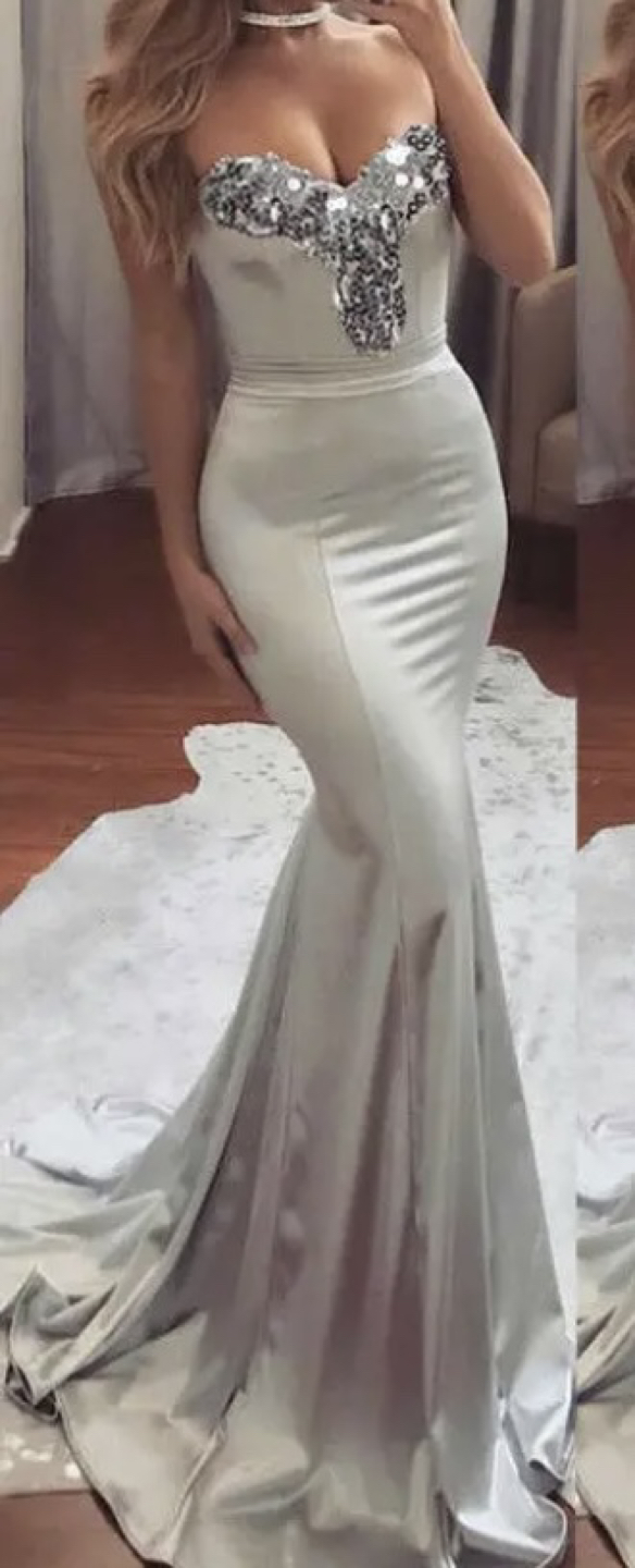 Brand new silver gown thumbnail