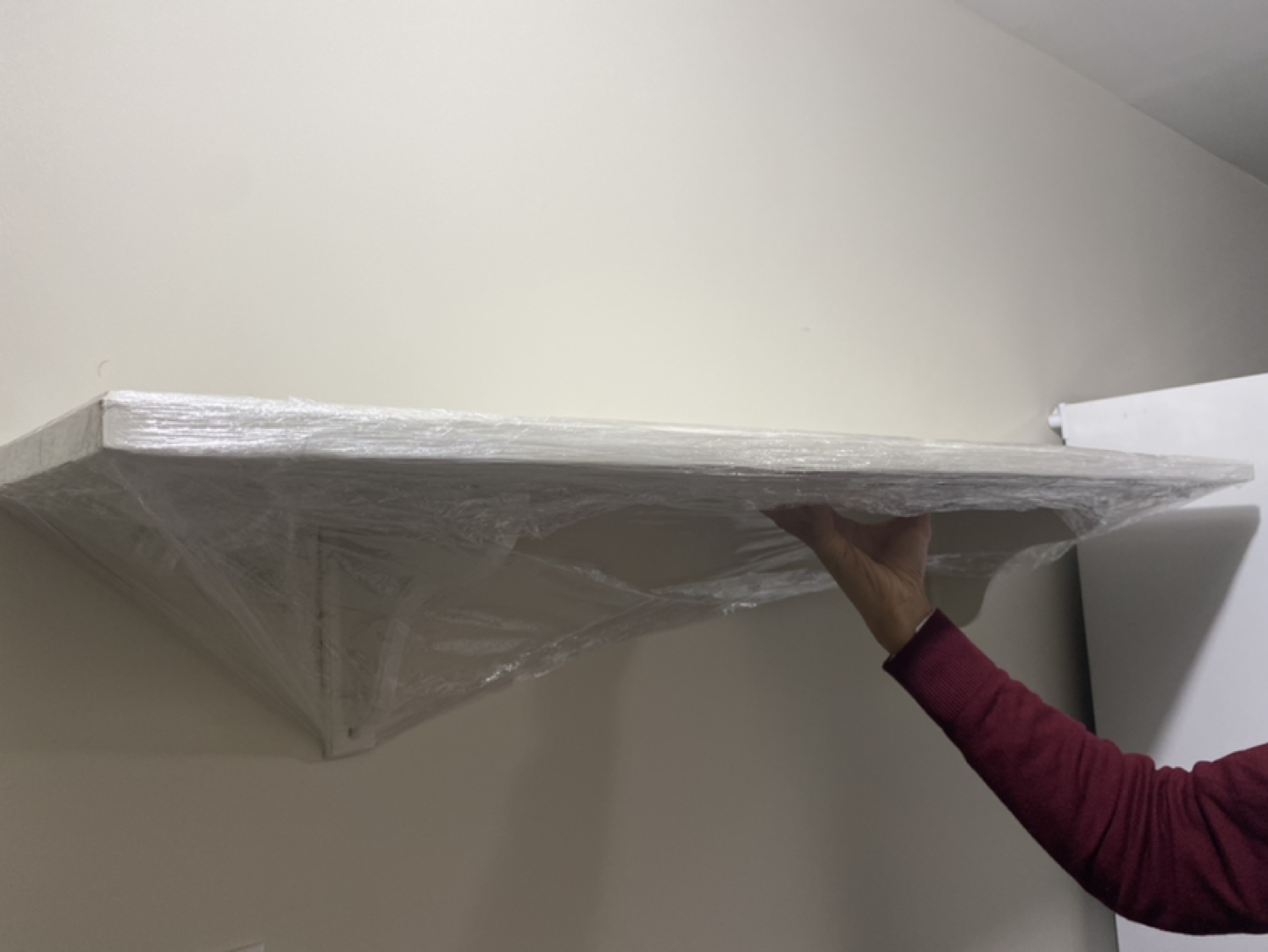 Wooden shelf with brackets (IKEA)