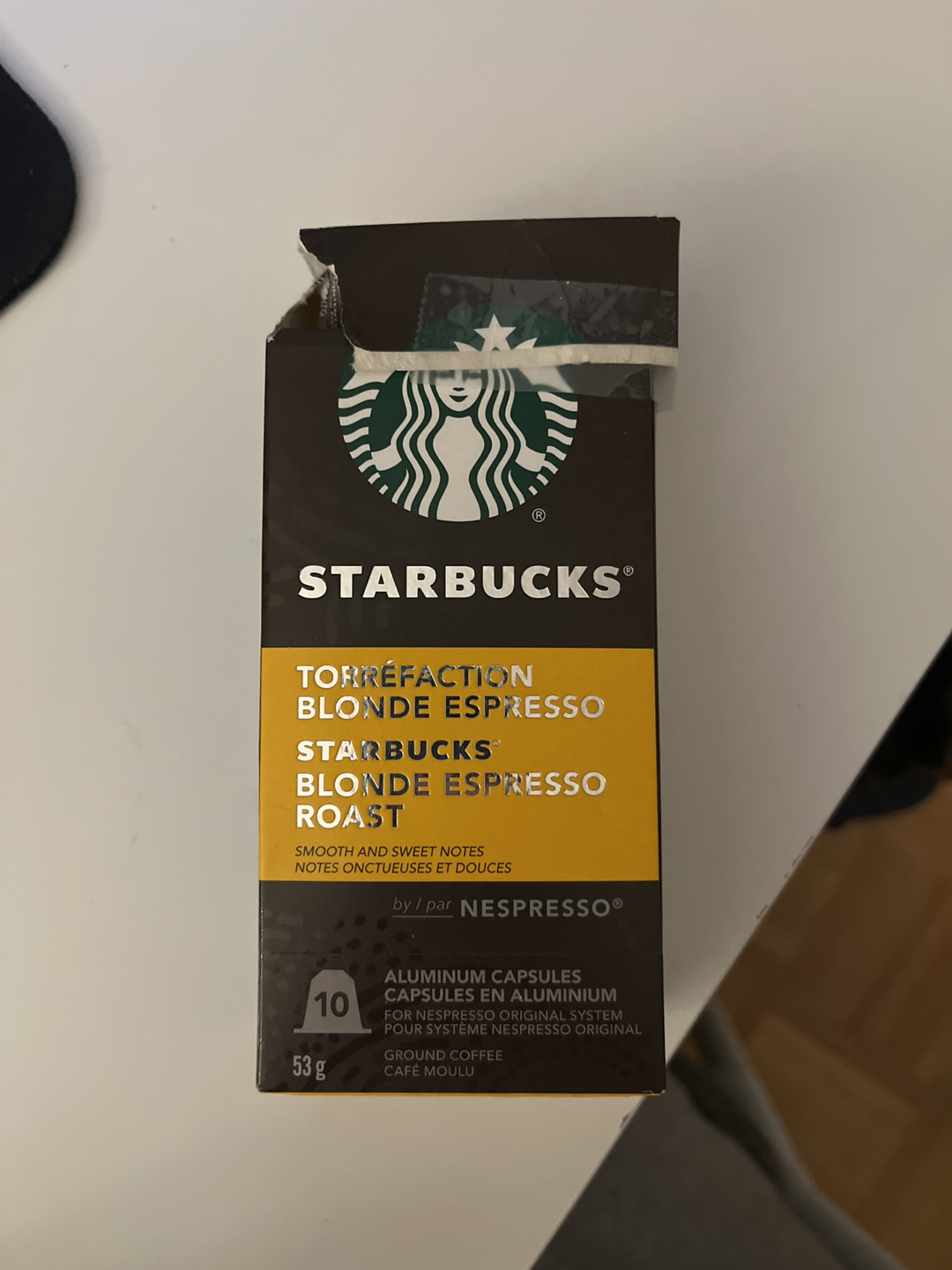 Nespresso small pods.