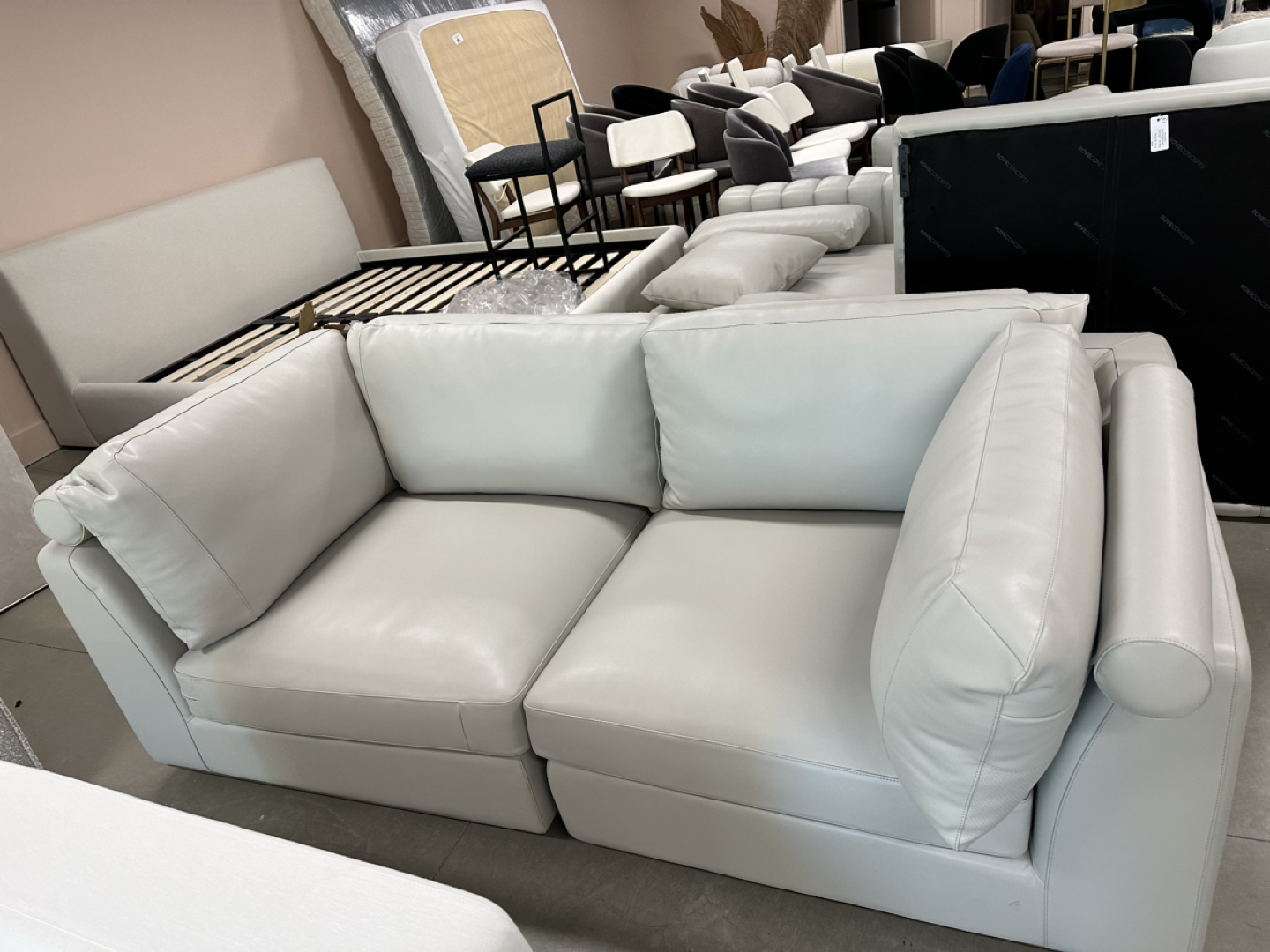 *NEW* Taupe Grey Microfiber Leather Modular Sofa - $800
