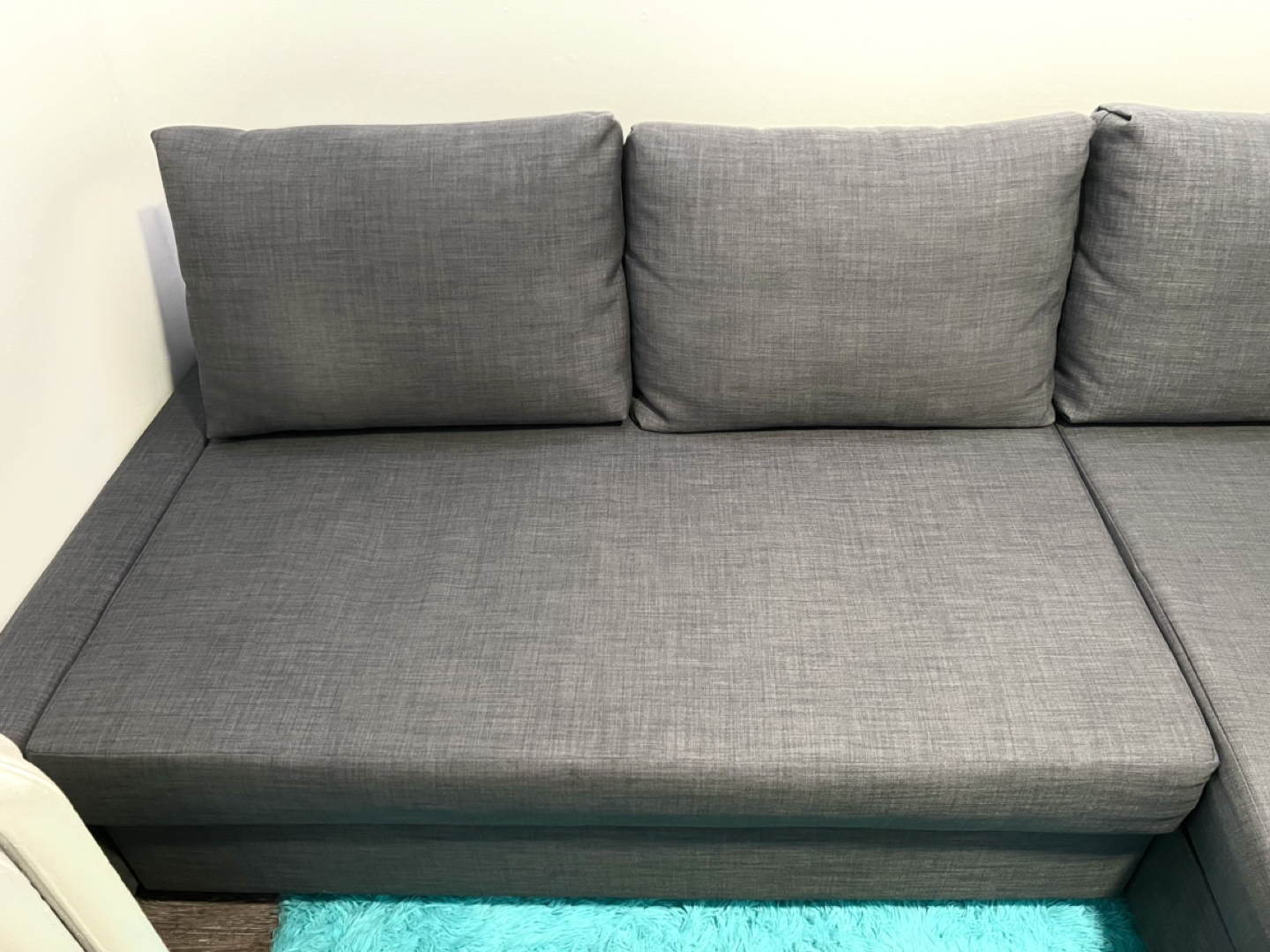 IKEA FRIHETEN Corner sofa-bed couch with storage dark gray - photo 2