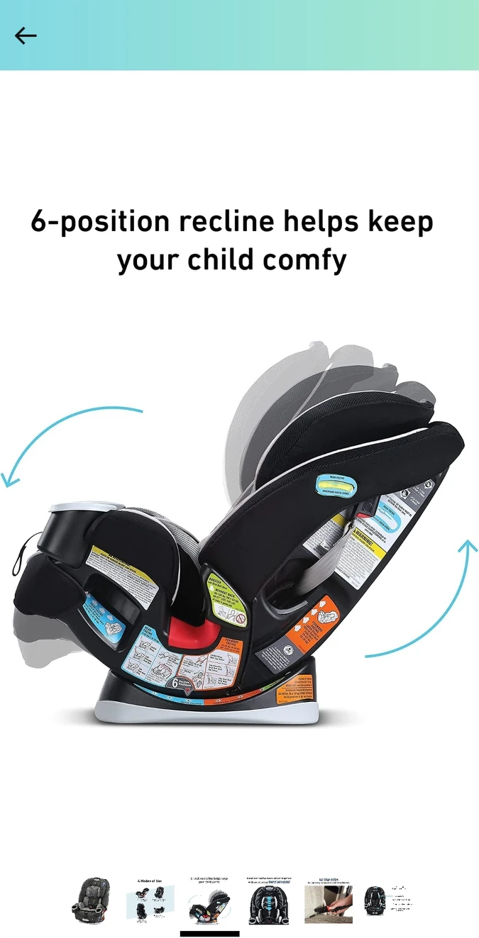 Graco All In One Car Seat, 4Ever 4-in-1 Car Seat, Convertible - photo 3