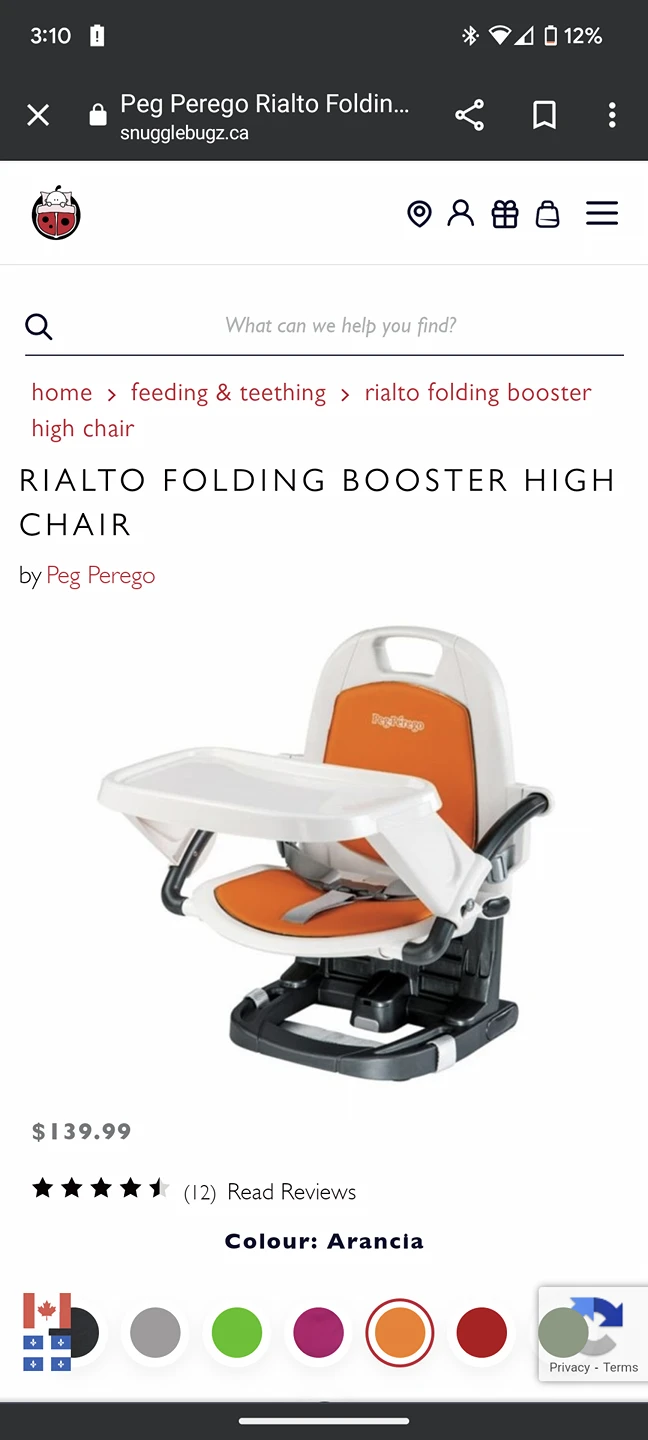 RIALTO FOLDING BOOSTER HIGH CHAIR  by Peg Perego - photo 3