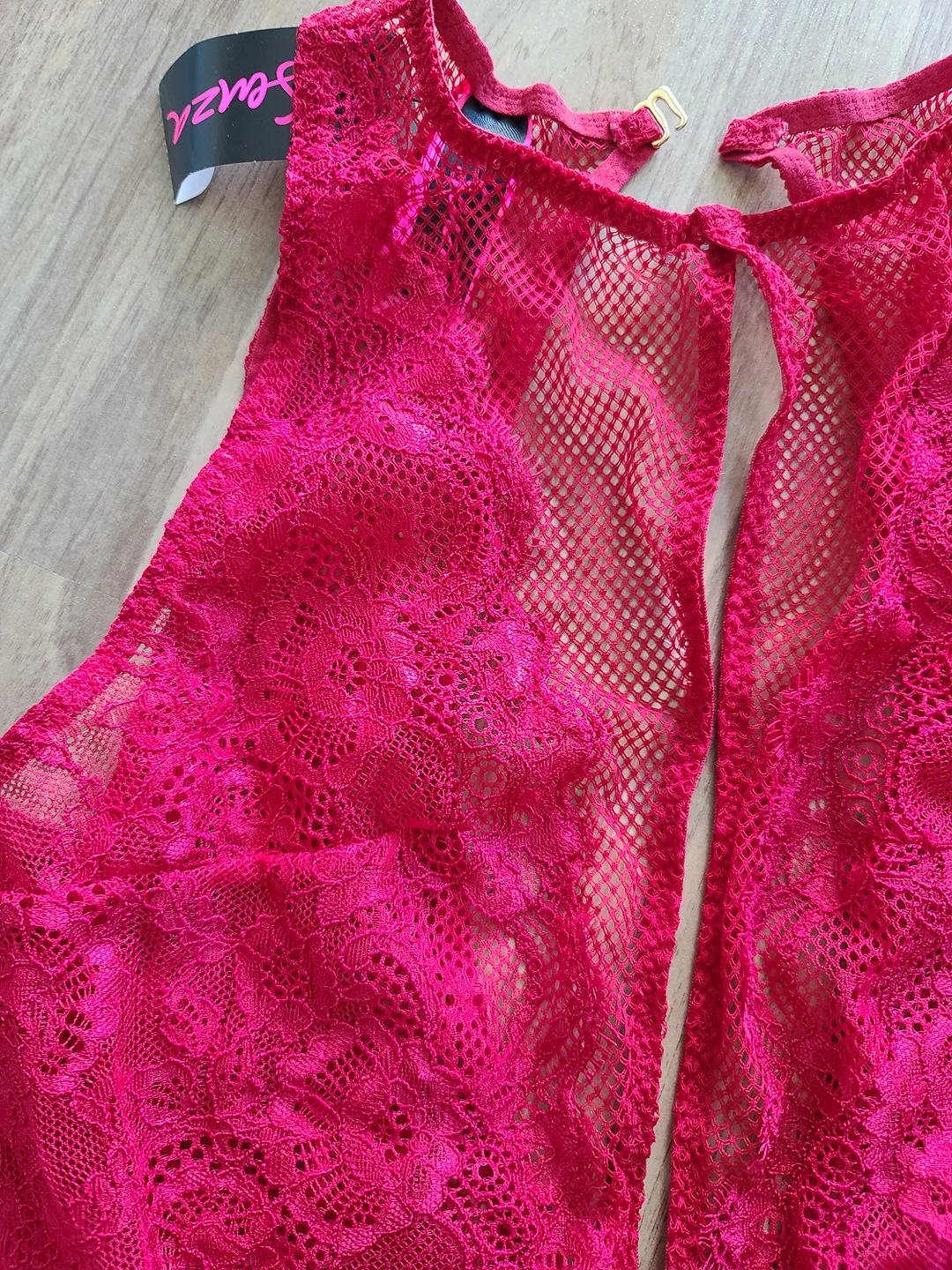 BNWT La Senza Red Lingerie Bodysuit image indicator(2)