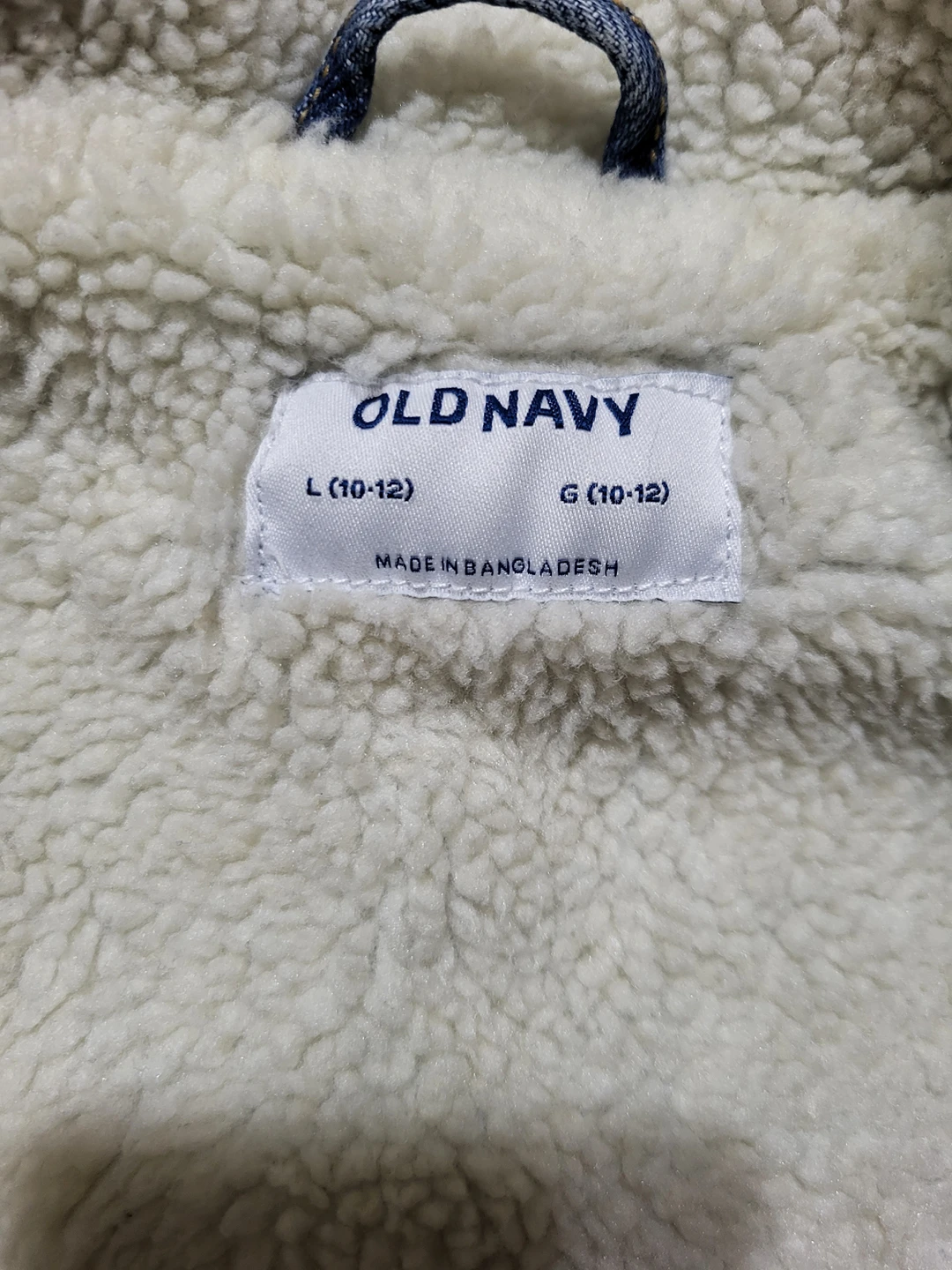 Brand new kids Old Navy fleece denim jacket size L(10-12) - photo 2