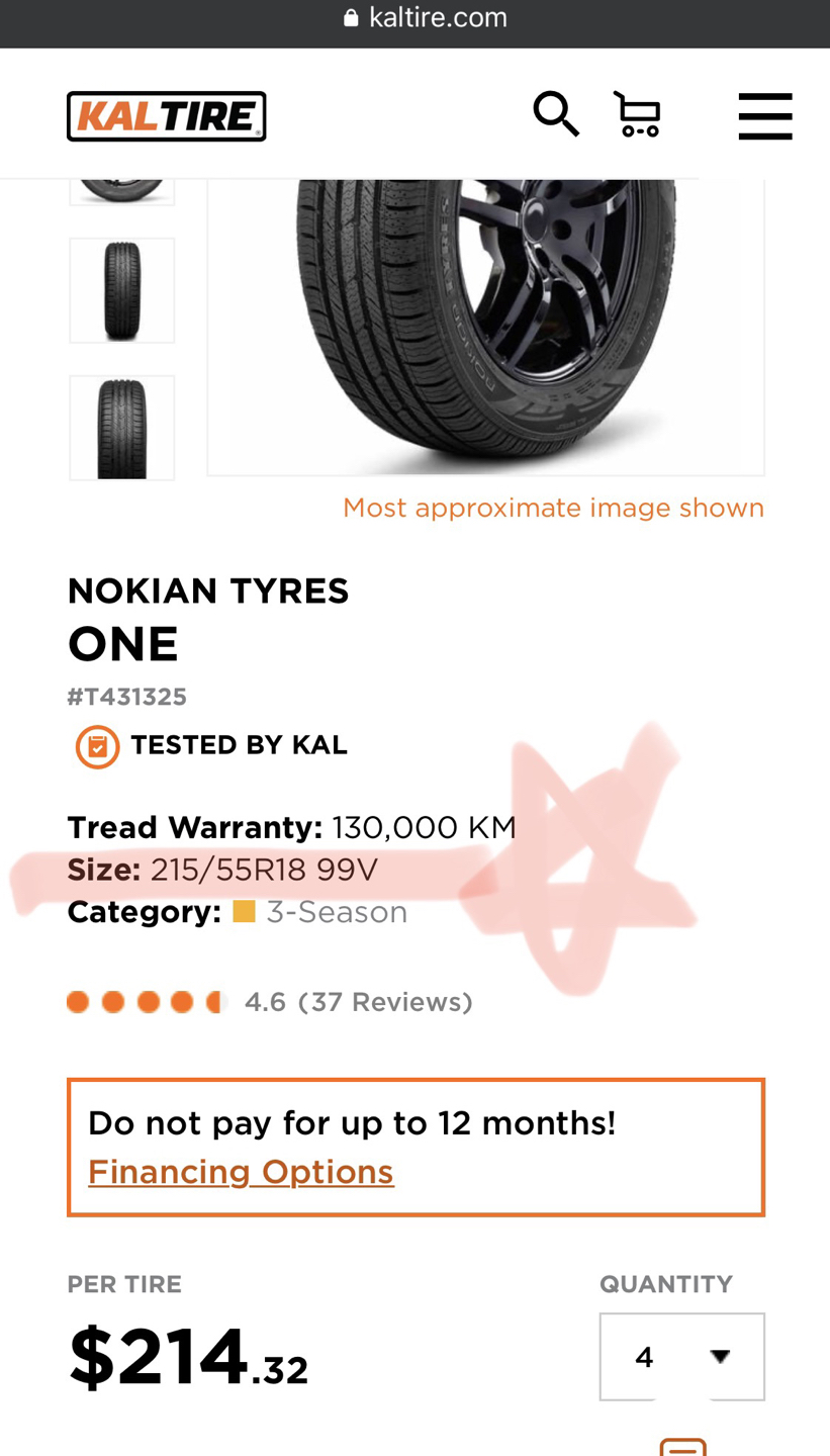 All season tire 4pc  🛞215/55R18🛞 thumbnail