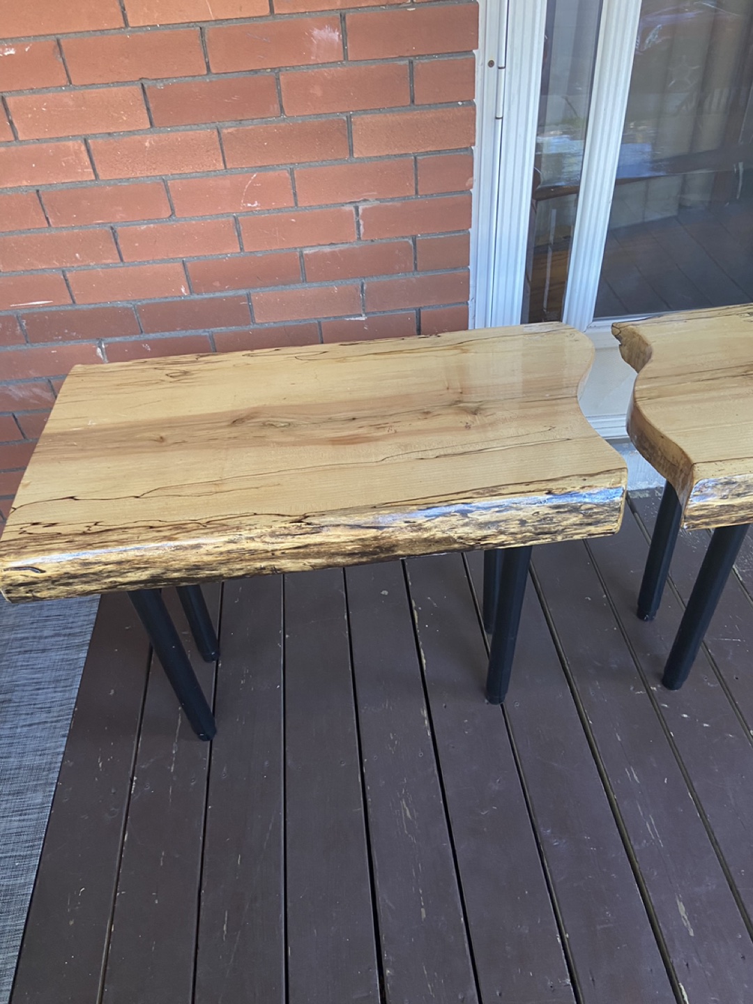 Unique Beautiful Raw Edge Modular Side Tables Black Ikea Legs - photo 2