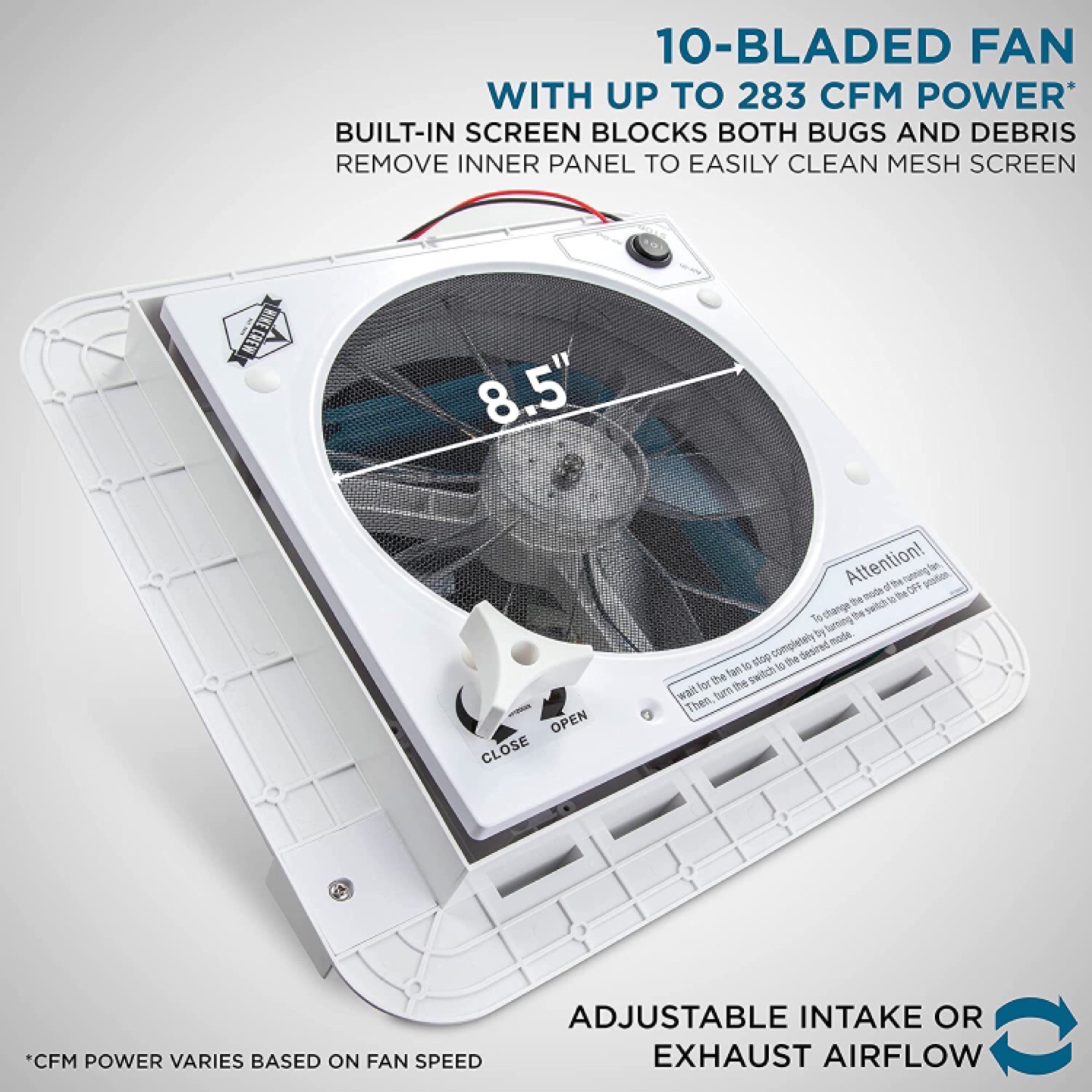 Manual Rv roof vent fan - photo 4