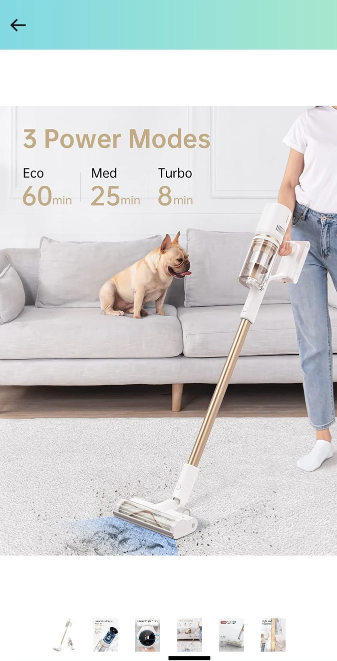 Dreametech Cordless Vacuum Cleaner, P10 Pro Vacuum Cleaner with - photo 4