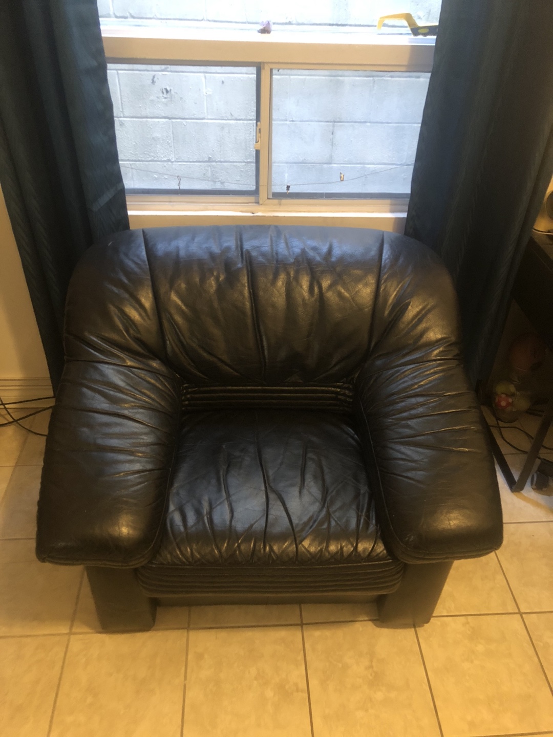 Black Leather Seat