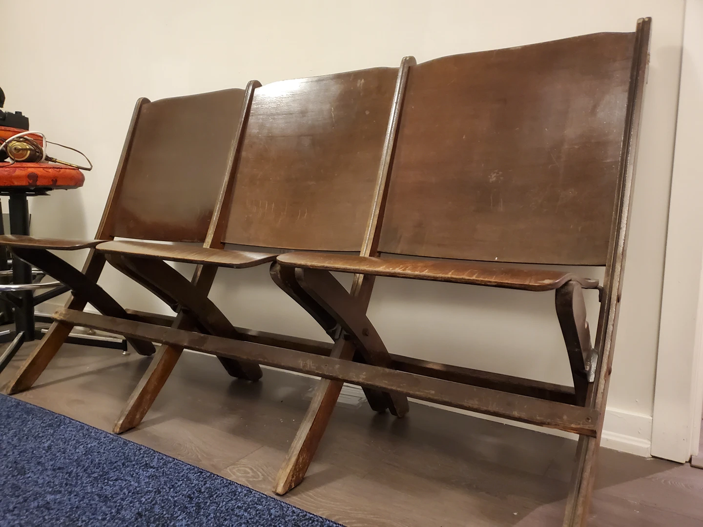 Vintage real wood bench