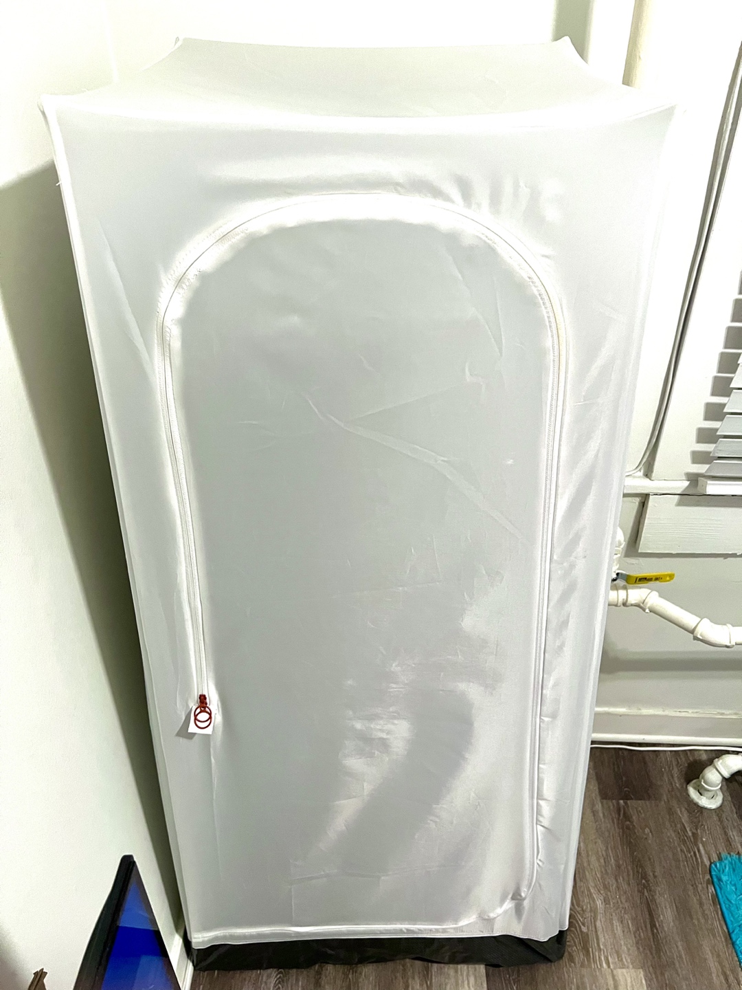 IKEA VUKU Wardrobe Clothing Rack +  compartments + hangers - photo 3