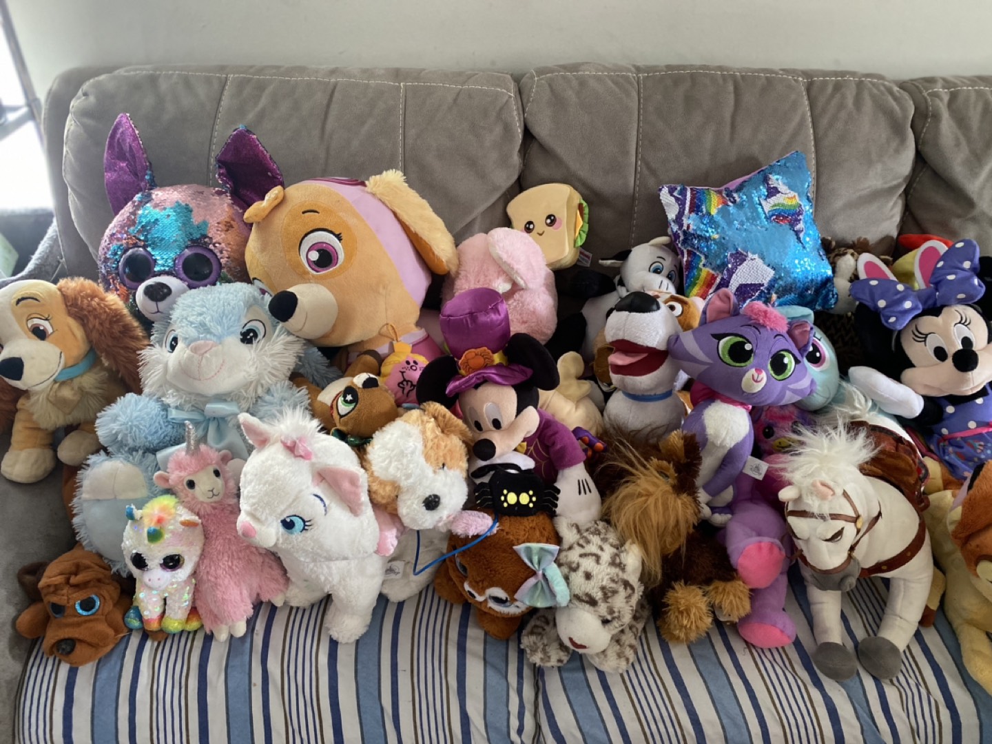 Bunch of stuffed animals