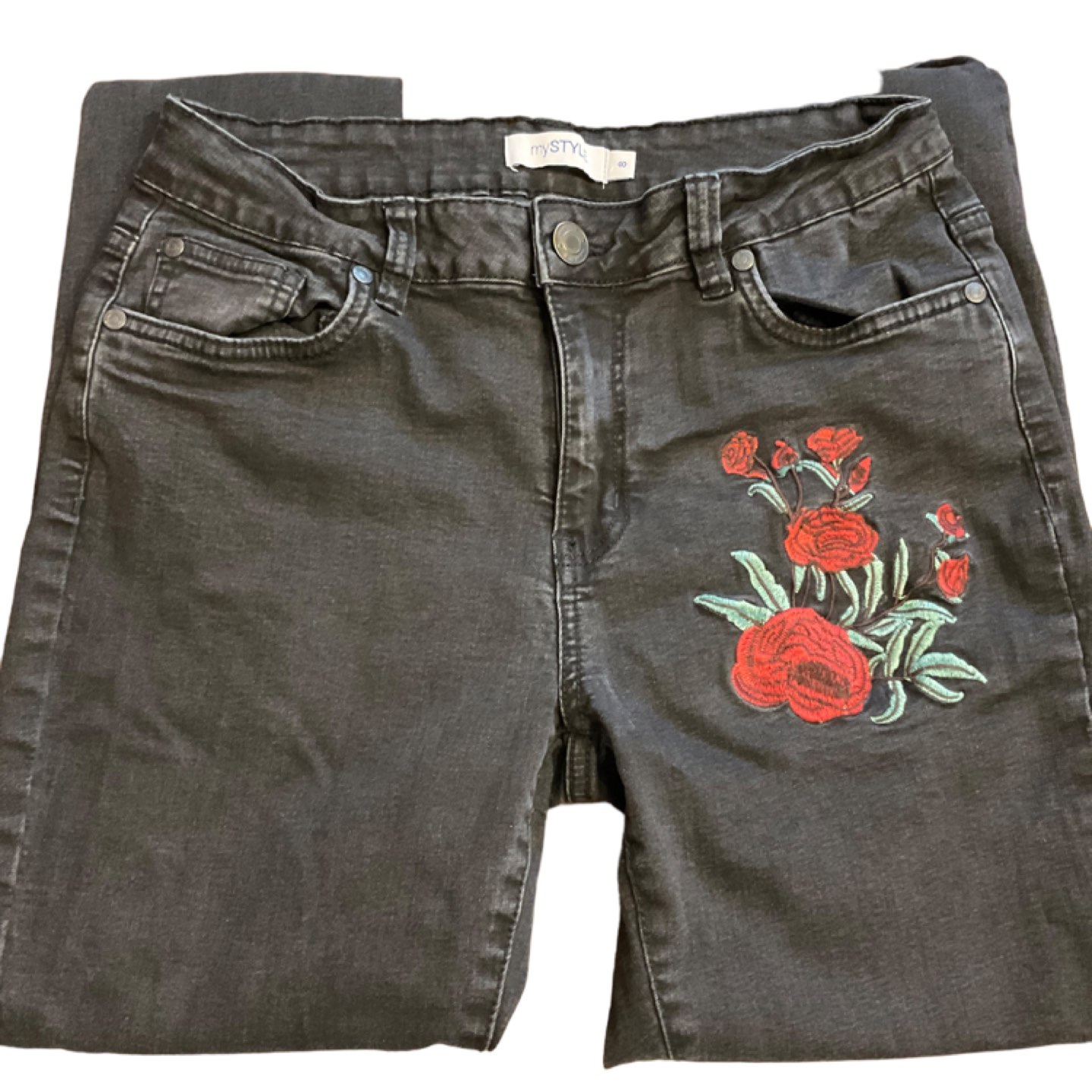 Embroidered Jeans - photo 3