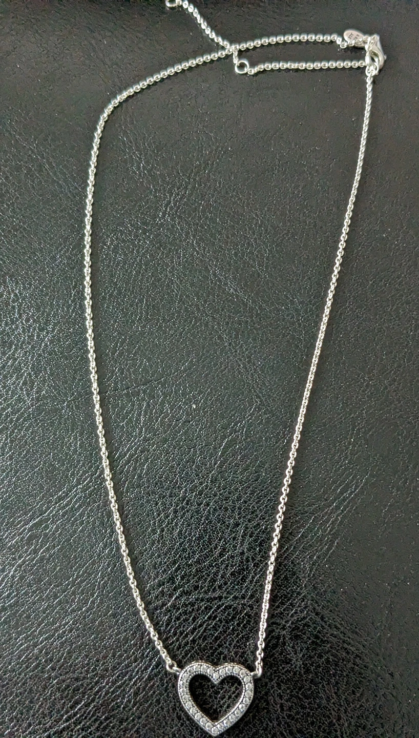 Pandora open heart necklace - like new condition - photo 3