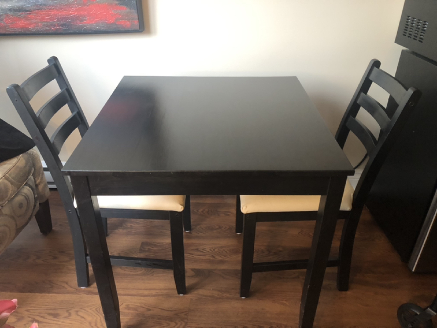 Dining table and chairs