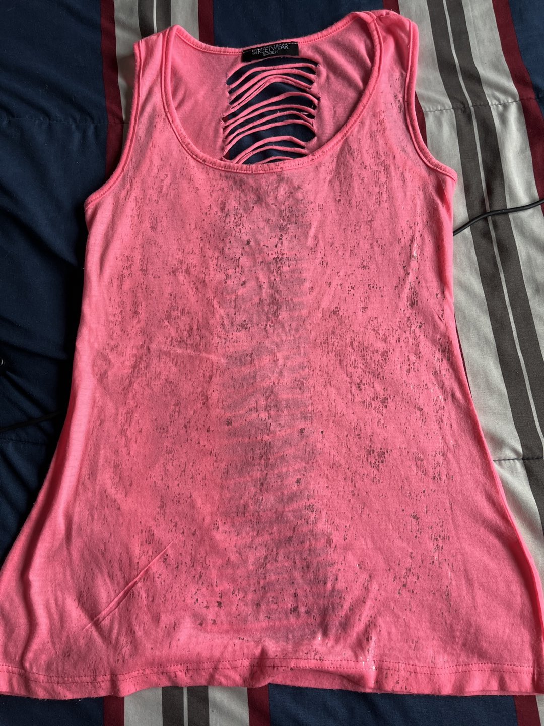 Sparkly pink tank