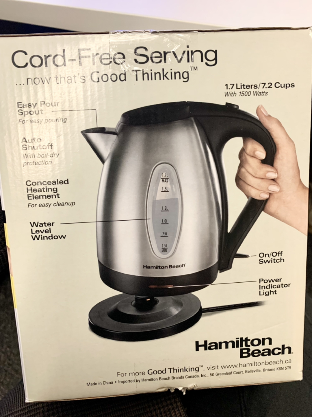 NEW Electric Kettle, Hamilton Beach. Brand New in Box 📦 - photo 2
