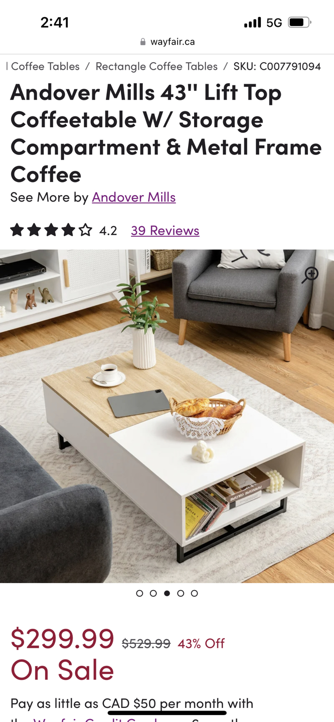 Coffee table - BRAND NEW IN BOX UNOPENED - photo 4