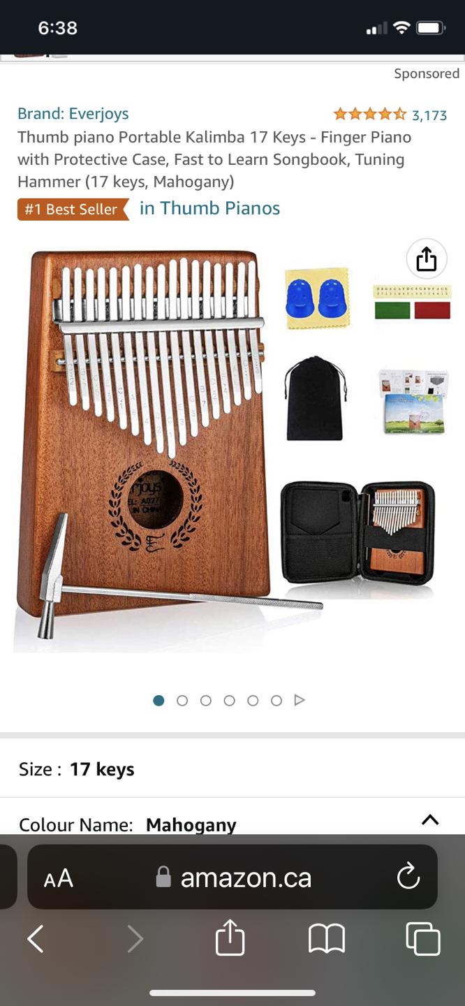 Thumb piano Portable Kalimba 17 Keys - Finger piano